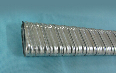 Flat spiral corrugated duct for post tention